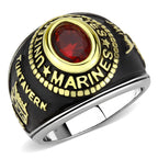 Ring USMC Marine Corps. Two-Tone IP Gold (Ion Plating) Stainless Steel Ring