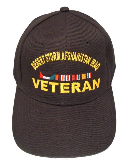 Veteran Desert Storm Afghanistan Iraq w/Veteran Ribbon Cap