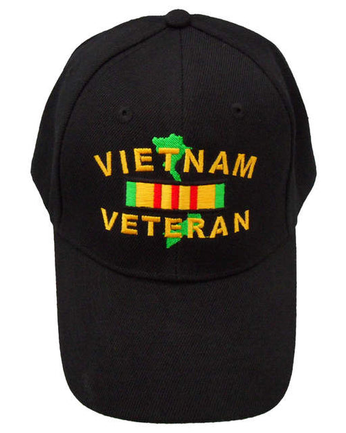 Veteran Vietnam w/Veteran Ribbon Map Cap