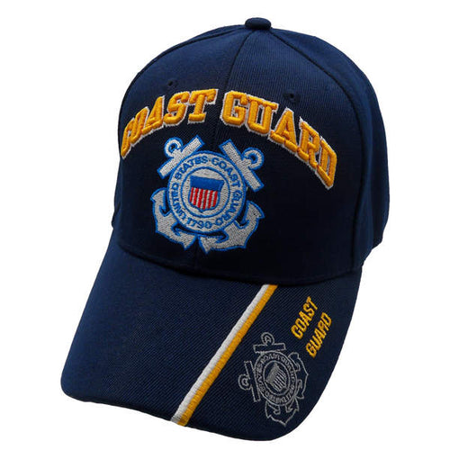 USCG Coast Guard Logo Shadow on Bill Cap - Blue