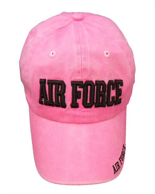 USAF Block Letter Stone Washed Cap - Pink