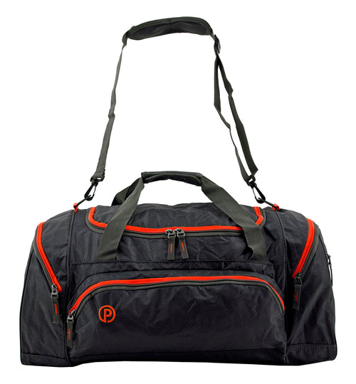 Tactical Gear - 24" Protégé Carry On Travel Duffel Bag - Grey and Red