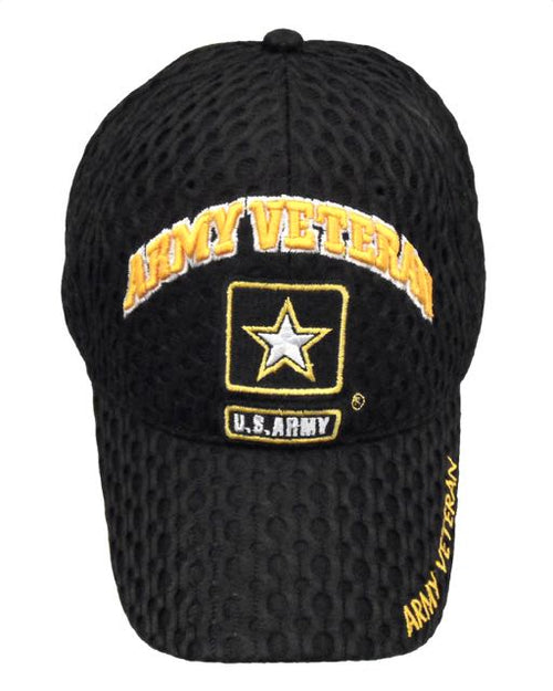 Army Veteran Logo Air Mesh Cap