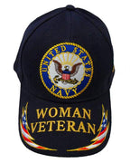 Navy Woman Veteran w/ US Navy Emblem Cap