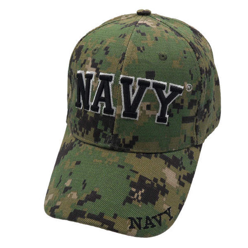 Navy Block Letter Cap - NWU Camo