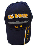 Navy CV-61 USS Ranger Navy Blue Cap