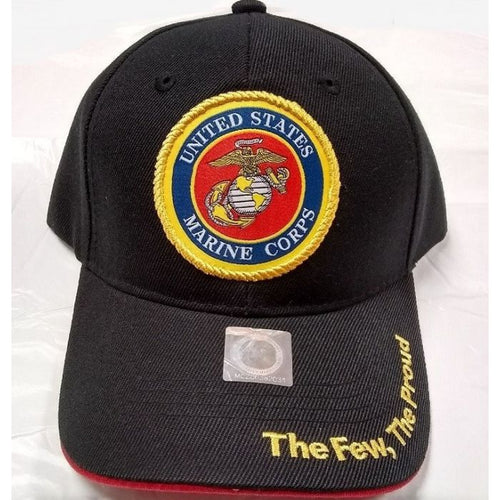 USMC US Marine Corps. Seal Military Cap - Black