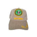 Army Retired (under) Seal-Khaki Cap