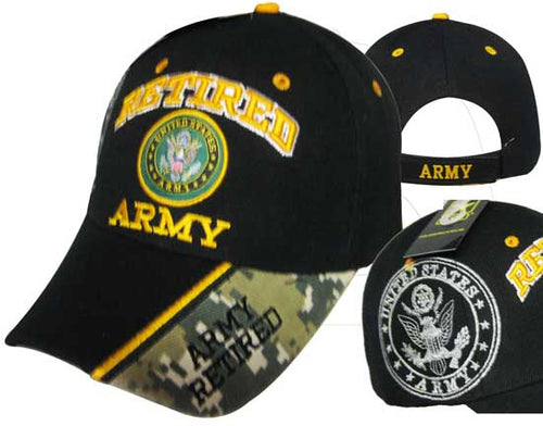 Army Retired ARMY Emblem Cap