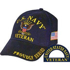 Navy w/Logo Veteran Proudly Served Cap