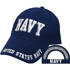 Navy Block Letters Cap