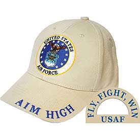 USAF Emblem Khaki Cap