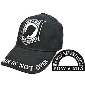 Patriotic Cap -  POW*MIA LOGO Their War Is Not Over Cap