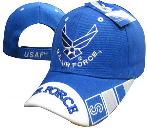 USAF Veteran Air Force Logo w/Air Force on Bill Cap BLU