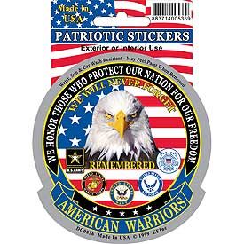 Sticker American Warriors (3-1/2")