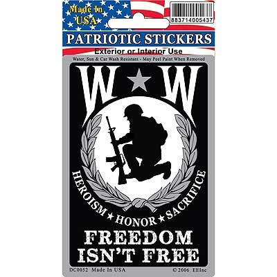 Sticker Wounded Warrior - Freedom Isn't Free