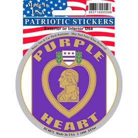 Sticker Purple Heart (3-1/2")
