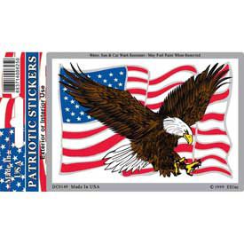 Sticker USA Flag w/Eagle
