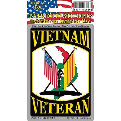 Sticker Veteran Vietnam Vet Flags Map
