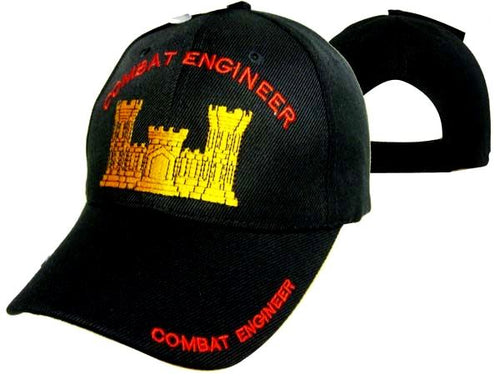 Army Combat Engineer, Black Cap USA