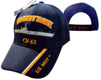 Navy CV-63 USS Kitty Hawk Navy Blue Cap