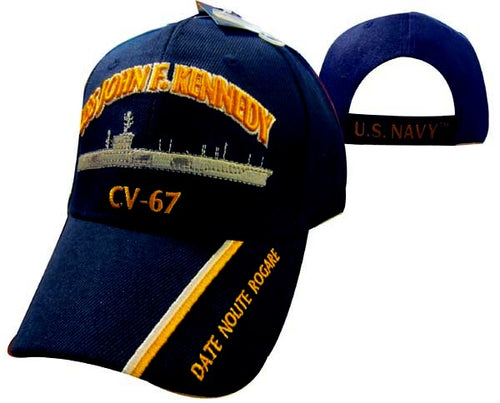 Navy CV-67 USS John F. Kennedy CV-67 Navy Blue Cap