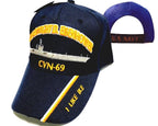 Navy CVN-69 USS Dwight D. Eisenhower  Navy Blue Cap