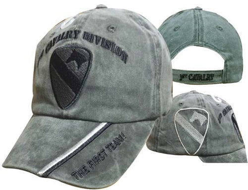 Army 1st Cavalry Division - The First Team Grey Cap