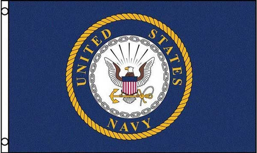 Flag US Navy Emblem 3x5' USN