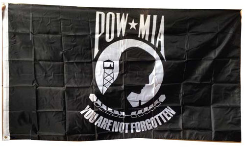 Flag POW/MIA Flag 3x5' w/ header