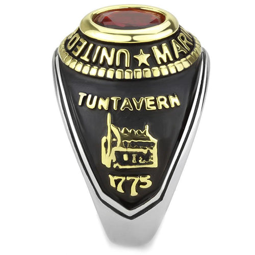 Ring USMC Marine Corps. Two-Tone IP Gold (Ion Plating) Stainless Steel Ring