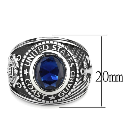 Ring USCG Coast Guard High polished (no plating) Stainless Steel Ring