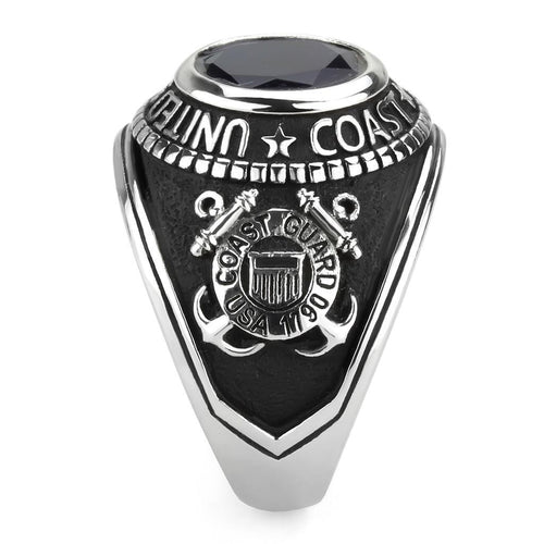 Ring (POS Only) USCG Coast Guard High polished (no plating) Stainless Steel Ring