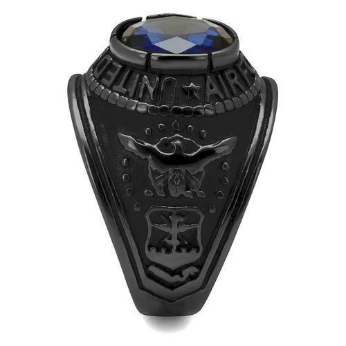 Ring US Air Force IP Black(Ion Plating) Stainless Steel Ring