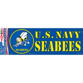 Sticker Navy Seabees Long Bumper window (3-1/2"X10")