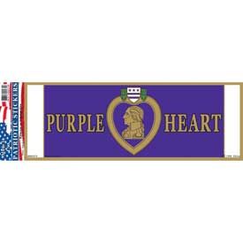 Sticker Purple Heart (3-1/2"X10")