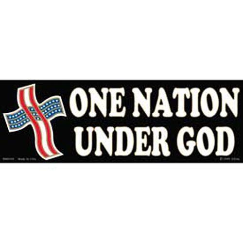 Sticker USA, One Nation God (3-1/2"X10")