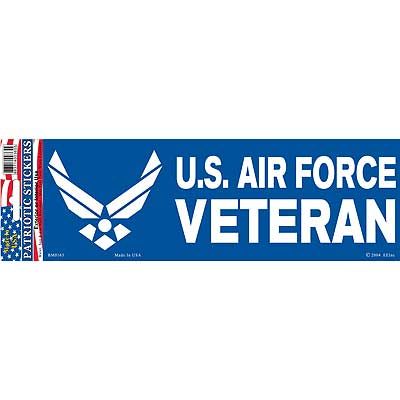 Sticker USAF Symbol Veteran (3-1/2"X10")