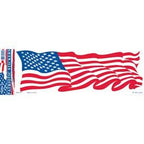 Sticker USA, Flag, Wavy (3-1/2"X10")