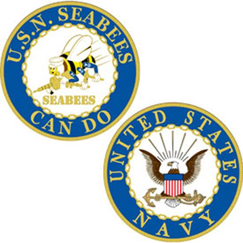 Challenge Coin USN Seabee "CAN DO" (1-3/4")