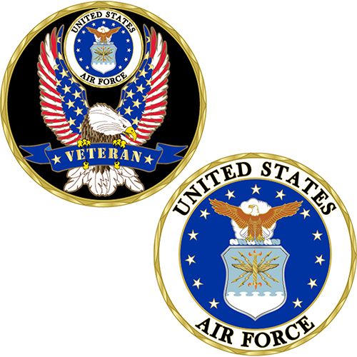 Challenge Coin USAF Veteran (1-3/4")