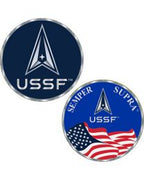 Challenge Coin US Space Force USS Veteran (1-3/4")