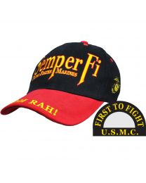 USMC Semper Fi United States Marines Cap - w/ "OOH RAH" on Bill