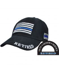 Patriotic Cap - POLICE THIN BLUE LINE (RETIRED) Cap