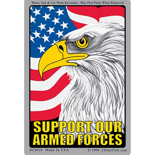 Sticker Support Our Armed Forces (3"x4-1/4")