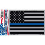 Sticker Police Blue Line Flag (Subdued) (3"x4-1/4")