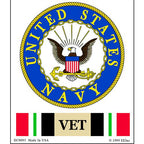 Sticker Iraqi Freedom, USN (Clear Vinyl) (3-1/2"x4-1/8")