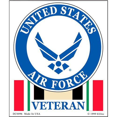 Sticker Iraqi Freedom, USAF (Clear Vinyl) (3-1/2"x4-1/8")