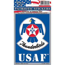 Sticker USAF, Thunderbirds (3"x4-1/4")