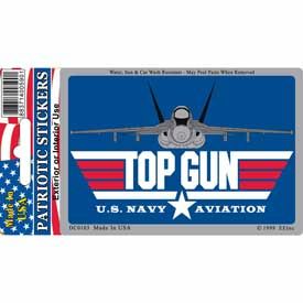 Sticker USN, Top Gun (3"x4-1/4")